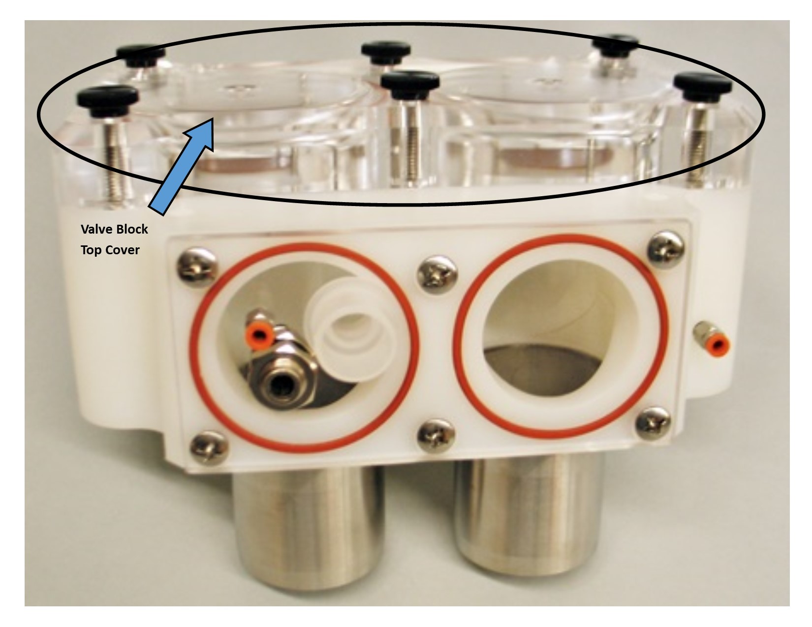 Valve Block Top Cover – clear acrylic