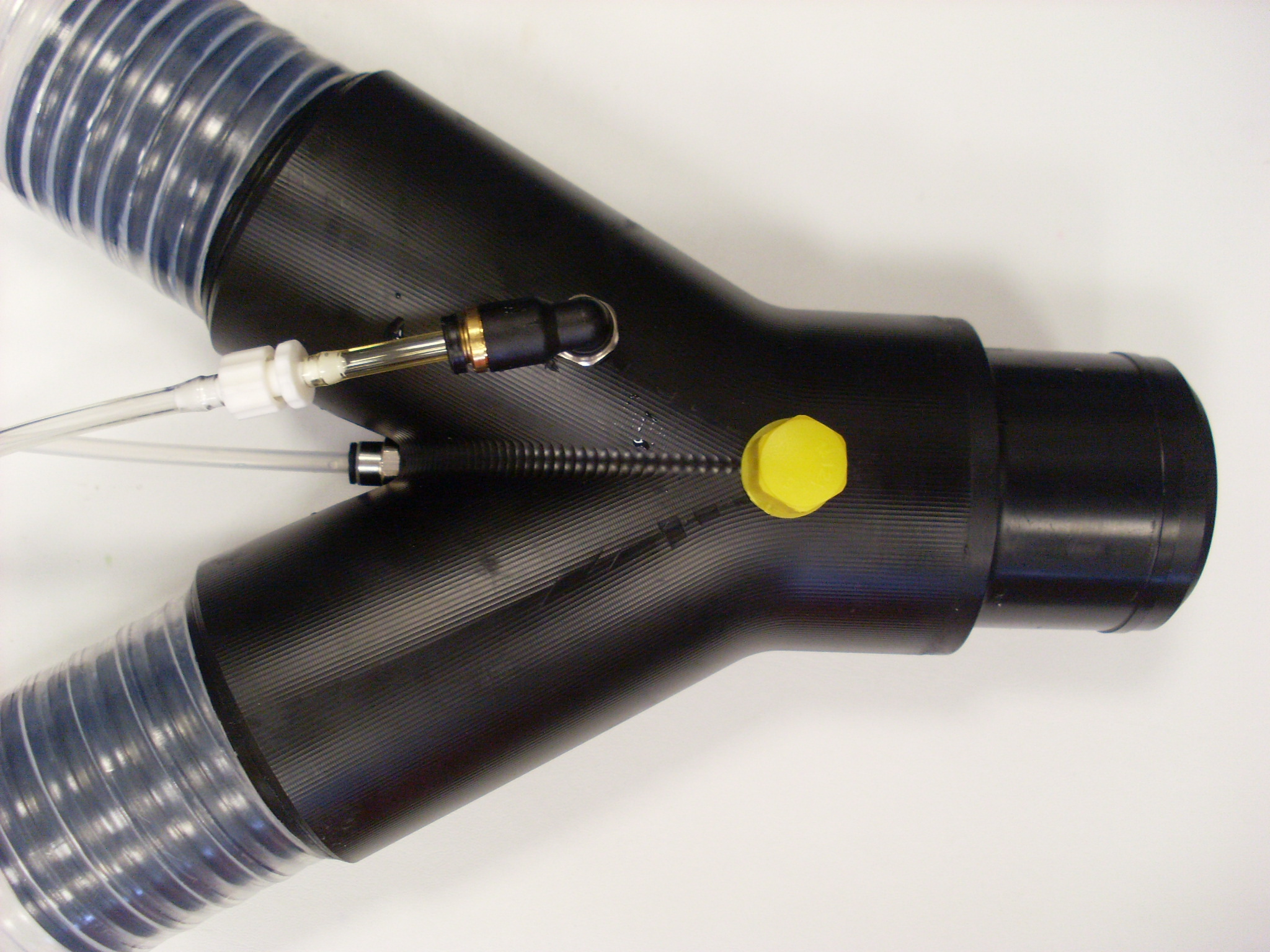Wye, 2″ (50.8mm) Equine w/ gas sampling port & Bronchodilator Port (NEW)